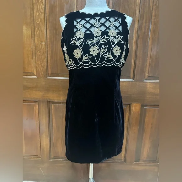 Vintage Scott McClintock Black Velvet Dress - Picture 4 of 8